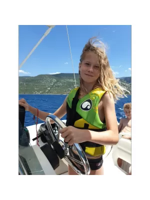 Úszómellény SPINERA Youth Neopren 50N ZÖLD/SÁRGA