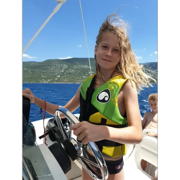  Úszómellény SPINERA Youth Neopren 50N ZÖLD/SÁRGA 