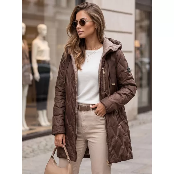  Női kabát DSTREET TY5769 BARNA 