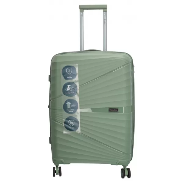  Shell bőrönd BEAGLES TRAVEL M 25138 TERMÉSZETES ZÖLD 
