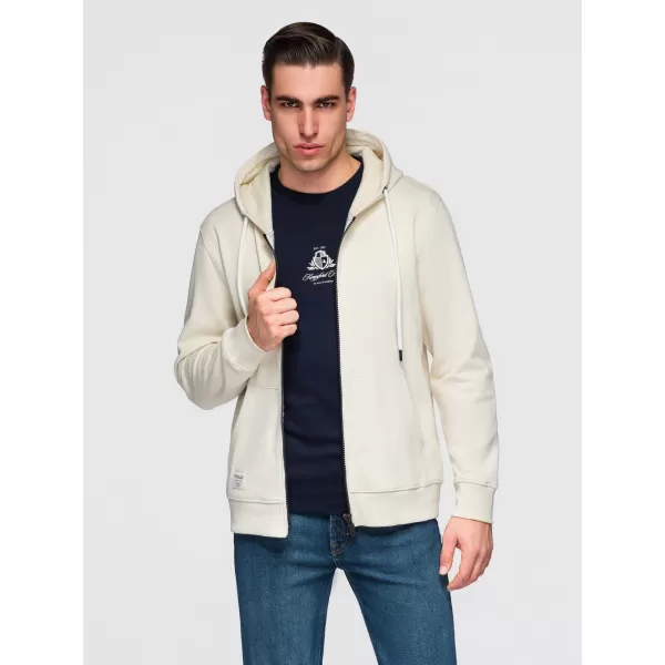  Férfi pulóver OMBRE OM-SSBZ-0272 KRÉM 