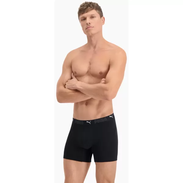  Férfi boxerek PUMA SPORT COTTON BOXER 2P 93552101 FEKETE 