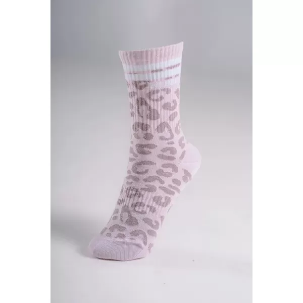  Legénységi zokni leopárdmintával NEBBIA PRIMAL 106 RÓZSASZÍN LEOPÁRD 