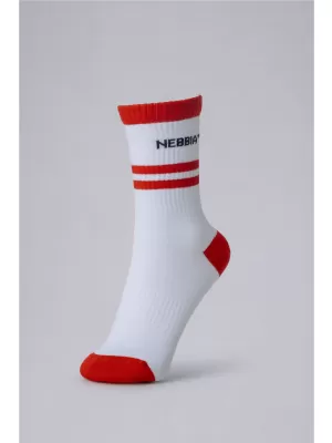 Férfi zokni NEBBIA OLYMPIA CLASSIC CREW 139 FEHÉR