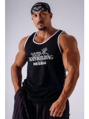 Férfi felsők NEBBIA OLYMPIA MUSCLE BACK STRINGER 948 FEKETE