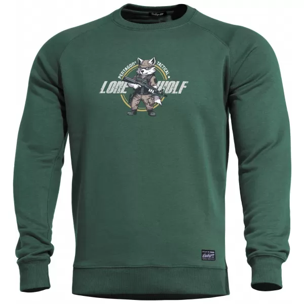  Férfi pulóver PENTAGON HAWK SWEATER LONE WOLF K09019-LO TAVASZI ZÖLD 