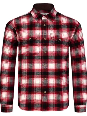 Férfi flanel ing NORDBLANC MOOR NBSSM8368 PIROS