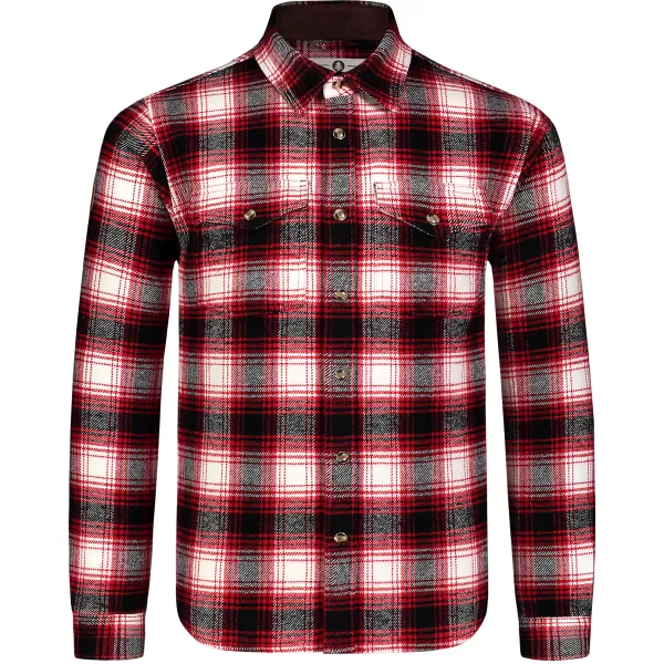  Férfi flanel ing NORDBLANC MOOR NBSSM8368 PIROS 