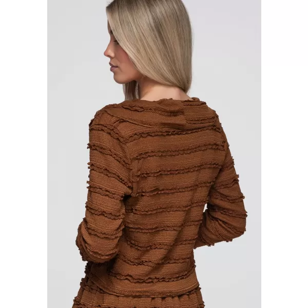  Női blúz OMBRE OW-TS-E0067 VILÁGOSBARNA 