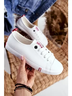 Női tornacipő BIG STAR SHOES GG274005 FEHÉR/PIROS