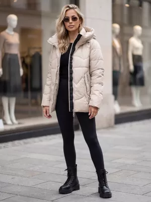 Női kabát DSTREET TY5937 BÉZS