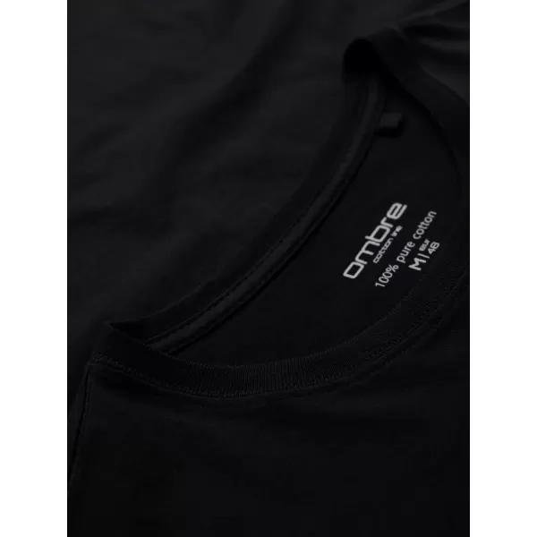  Férfi póló OMBRE OM-TSBS-0268 FEKETE 