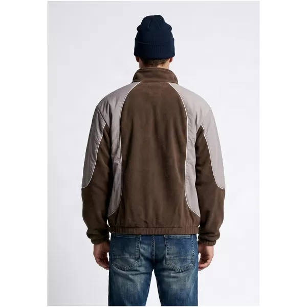  Férfi tréningruha kabát URBAN CLASSICS TB8602-23085 BARNA/HALVÁNYLILA 