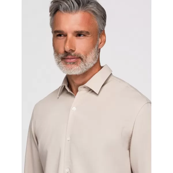  Férfi ing OMBRE OM-SHCS-0190 BÉZS 
