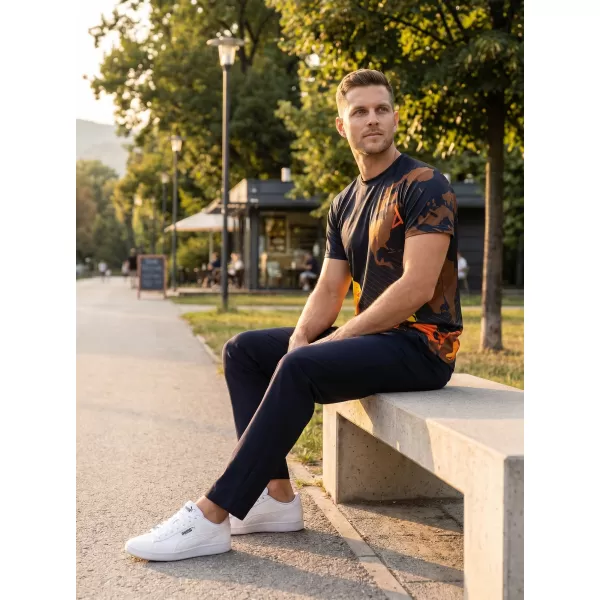  Prémium férfi szabadidő ing ALTISPORT VOJ/ALM130TR06 FEKETE-NARANCS 