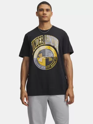 Férfi póló UNDER ARMOUR M VARSITY CREST SS 6009249-001 FEKETE