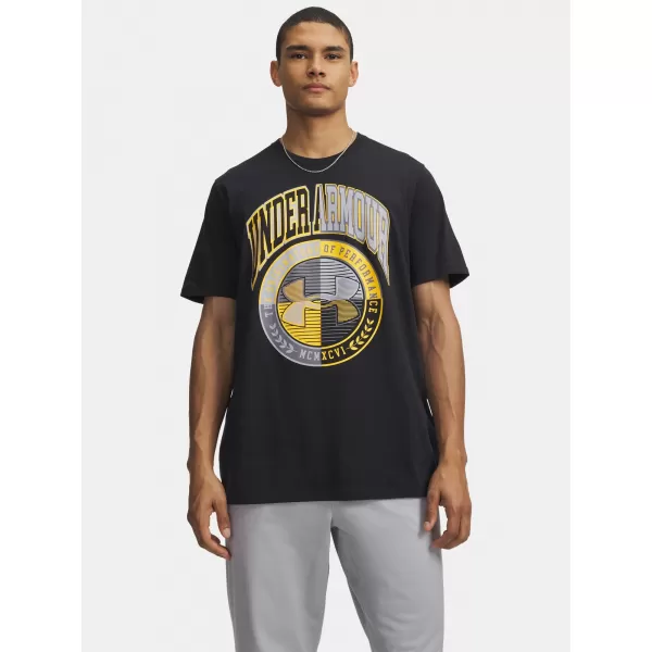  Férfi póló UNDER ARMOUR M VARSITY CREST SS 6009249-001 FEKETE 