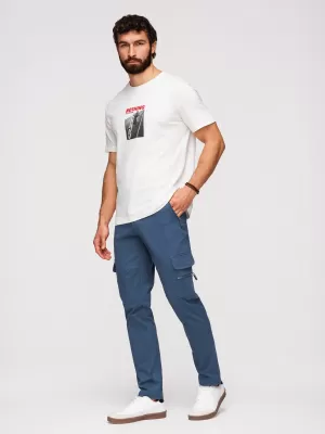 Férfi nadrág OMBRE P1517 SÖTÉTKÉK