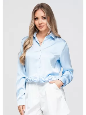 Női ing OMBRE OW-SH-E0059 KÉK