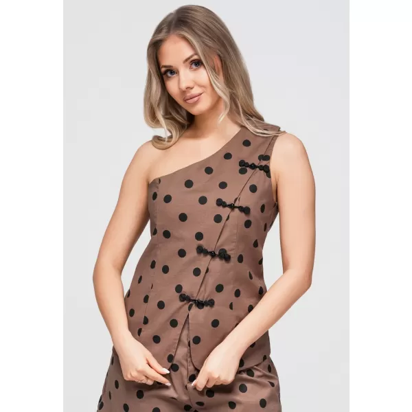  Női blúz OMBRE OW-TS-E0061 BARNA 