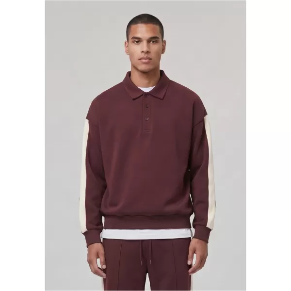  Férfi póló gallérral URBAN CLASSICS TB8595-01151 CSERESZNYE 