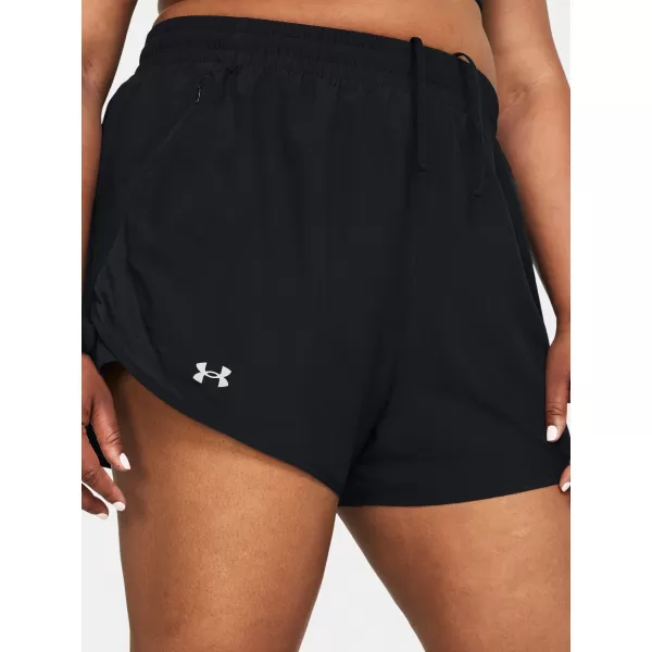  Női rövidnadrág UNDER ARMOUR UA FLY BY 3'' SHORTS 1382853-001 FEKETE 
