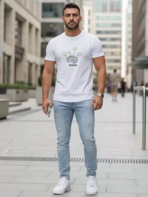 Férfi póló DSTREET NX0149R-WH FEHÉR