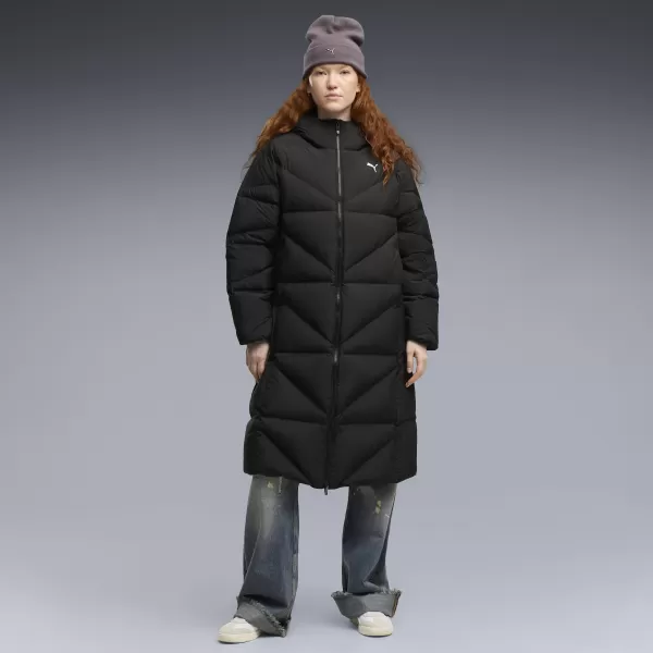  Női kabát PUMA HOODED DOWN PUFFER COAT W 69457901 PUMA FEKETE 