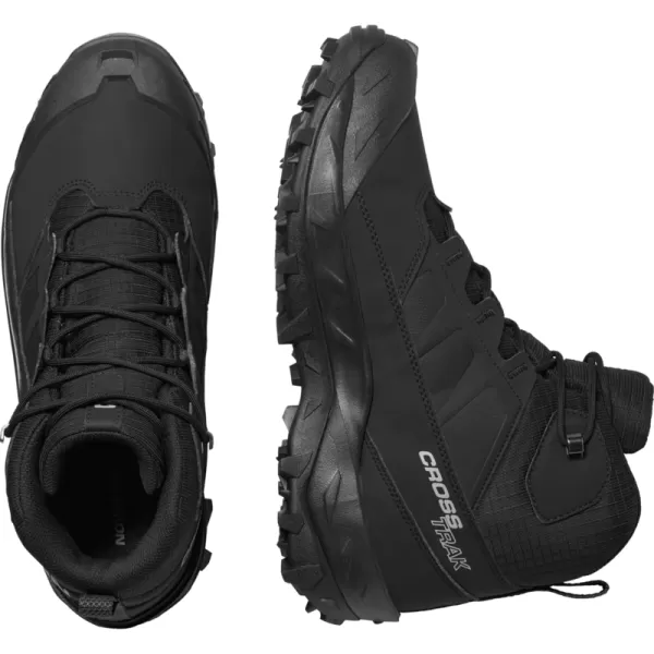  Férfi cipők SALOMON CROSSTRAK WATERPROOF L47570200 FEKETE/FEKETE/ASZFALT 