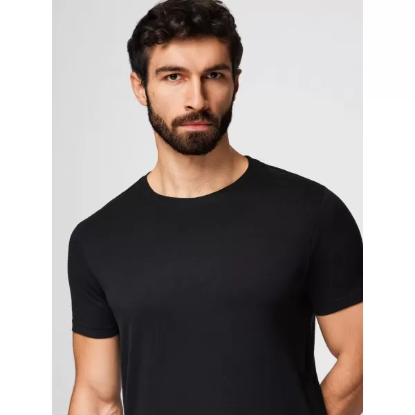  Férfi póló OMBRE OM-TSBS-0268 FEKETE/FEHÉR/KÉK 