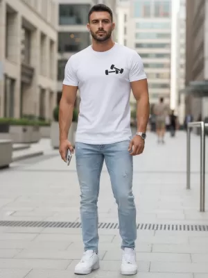 Férfi póló DSTREET NX5086R FEHÉR