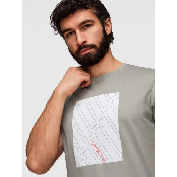  Férfi póló OMBRE OM-TSPT-0259 SZÜRKE 
