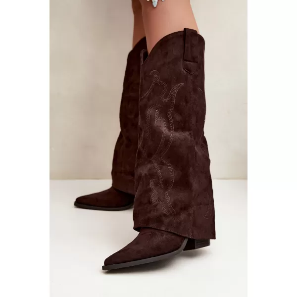  Női cowboy csizma BOTO 2588A BARNA 