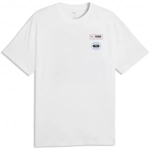  Férfi póló PUMA GRAPHICS RELAXED STACKED TEE 69436802 PUMA FEHÉR 