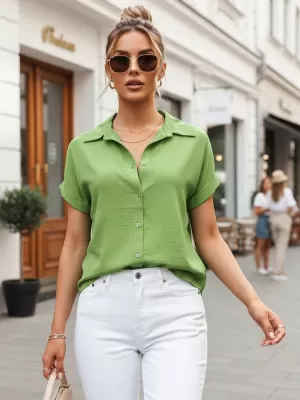 Női ing DSTREET DY0290 ZÖLD