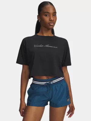 Női póló UNDER ARMOUR W WM CROP SS 6010588-001 FEKETE