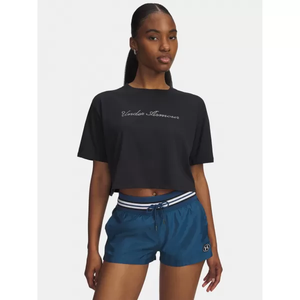  Női póló UNDER ARMOUR W WM CROP SS 6010588-001 FEKETE 