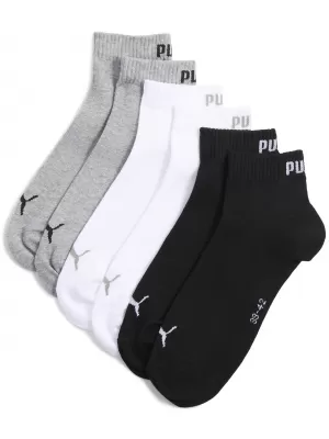 Zokni PUMA UNISEX QUARTER PLAIN 3P 93858917 SZÜRKE/FEHÉR/FEKETE