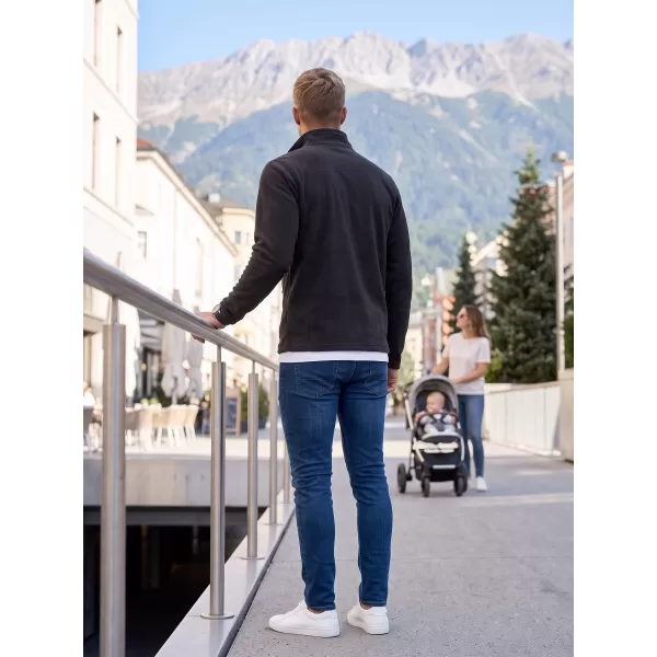  Férfi polár pulóver ALTISPORT ALM002852 FEKETE ÉS EZÜST 