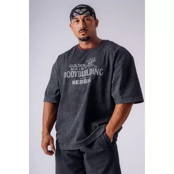  Férfi pólók NEBBIA OLYMPIA HEAVYWEIGHT COTTON 941 FEKETE 