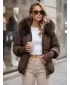 Női kabát DSTREET TY5991 BARNA