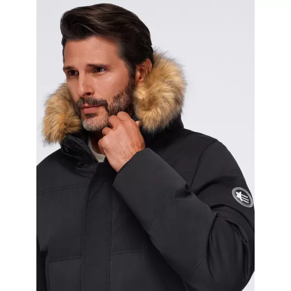  Férfi parka OMBRE OM-JALJ-0310 FEKETE 