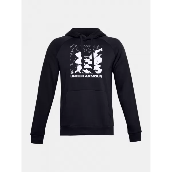  Férfi pulóver UNDER ARMOUR RIVAL FLEECE BOX LOGO HD 1357095-001 FEKETE 