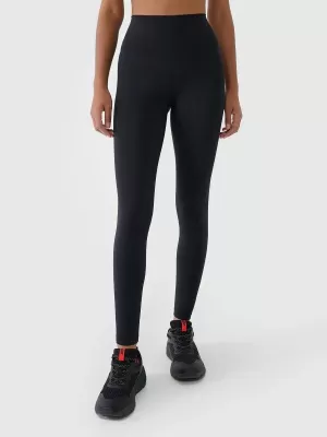 Női leggings 4F WAW25TTIGF242 MÉLYFEKETE