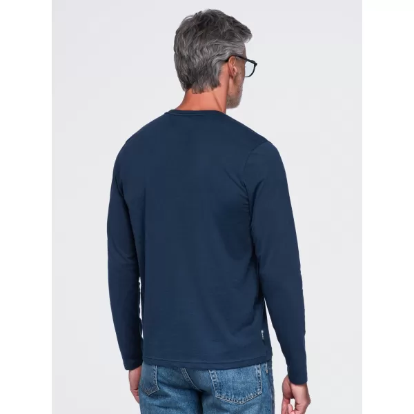  Férfi póló OMBRE OM-LSBL-0143 SÖTÉTKÉK 