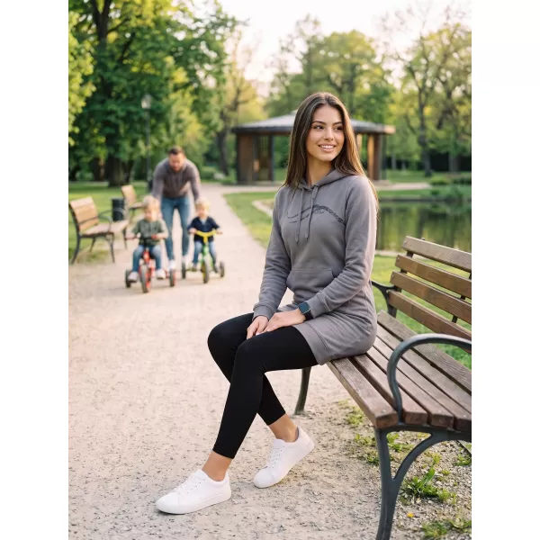  Hosszabbított női pulóver ALTISPORT ALW001419 ACÉLSZÜRKE 
