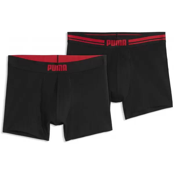  Férfi boxerek PUMA MEN EVERYDAY PLACED LOGO BOXER 2P 93847618 PIROS KOMBÓ 