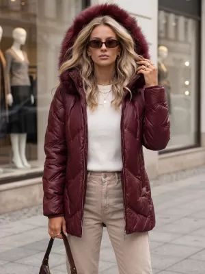 Női kabát DSTREET TY5813 BURGUNDIA