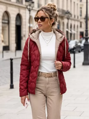 Női kabát DSTREET TY5885 BURGUNDIA