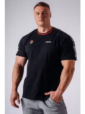Férfi pólók NEBBIA OLYMPIA MUSCLE COVER 942 FEKETE